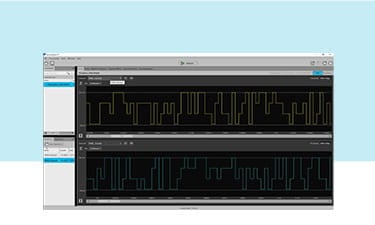 A screenshot from Tektronix Source Express software showing PAM 4 Signals.