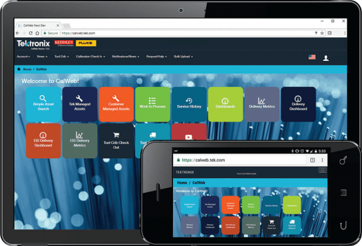 Streamline equipment programs with CalWeb from Tektronix
