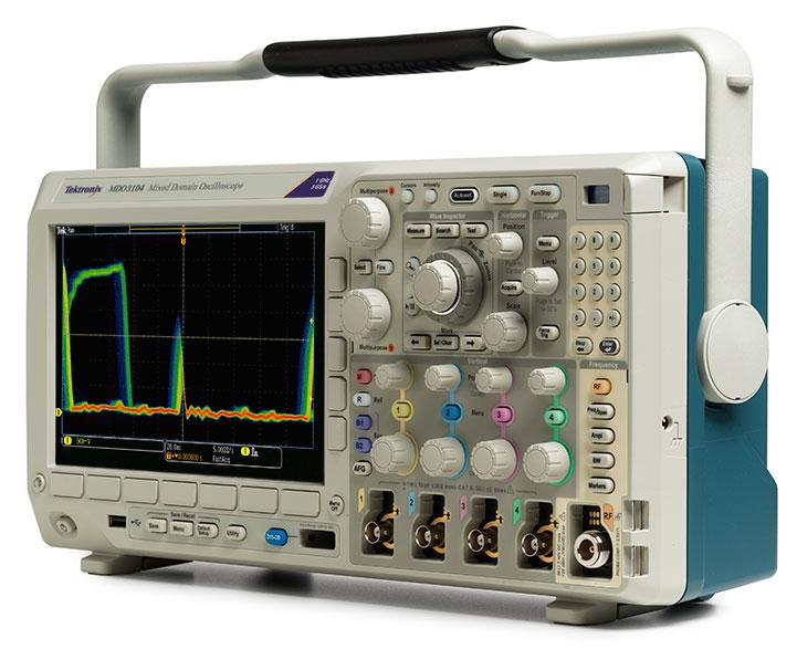 MDO3000 Mixed Domain Oscilloscope - angle view